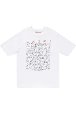 Marni T-shirt In Jersey Di Cotone Stampato