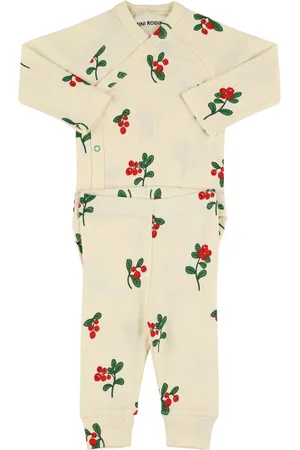 Mini Rodini Tutina E Pantaloni In Jersey Di Cotone Stampato