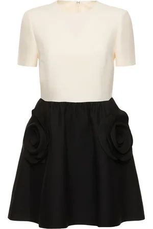 VALENTINO Vestito In Crepe Di Lana E Seta / Rose