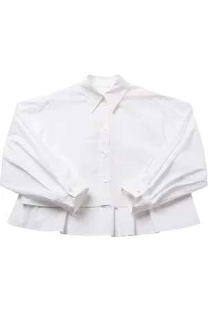 Maison Margiela Camicia In Popeline Di Cotone Con Ricami