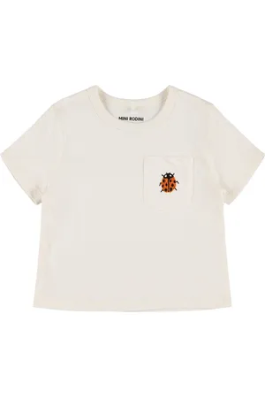 Mini Rodini T-shirt In Jersey Di Cotone Con Ricamo