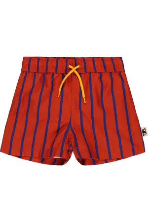 Mini Rodini Shorts Mare In Nylon Riciclato A Righe