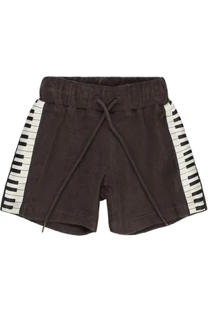 Mini Rodini Shorts In Spugna Di Cotone Con Ricami