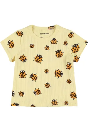 Mini Rodini T-shirt In Jersey Di Misto Cotone Con Stampa