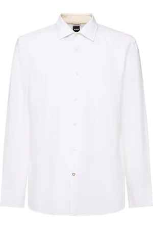 HUGO BOSS Camicia Kent In Lino E Cotone