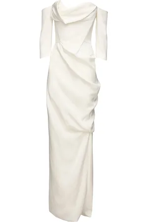 Vivienne Westwood Vestito In Cady Di Seta Drappeggiato