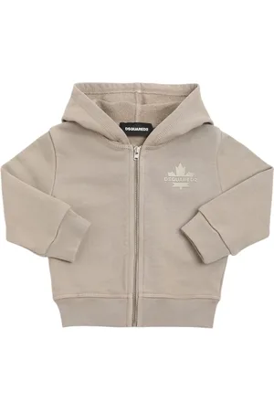 Dsquared2 Felpa In Cotone Con Zip E Cappuccio