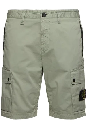 Stone Island Shorts In Cotone Stretch Con Patch Logo