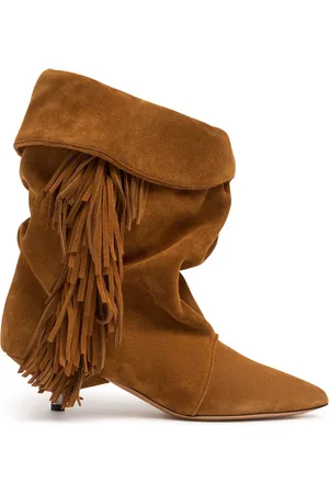 Isabel Marant Stivali Edrika In Camoscio Con Frange 45mm
