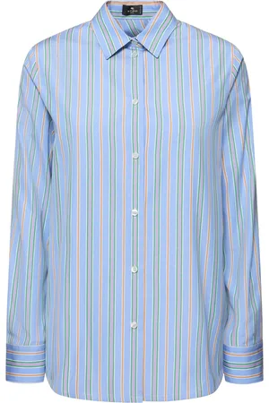 Etro Camicia In Popeline Di Cotone A Righe