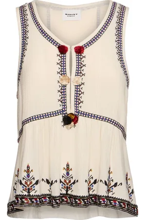 Marant Etoile Top Kourtney In Viscosa Ricamata