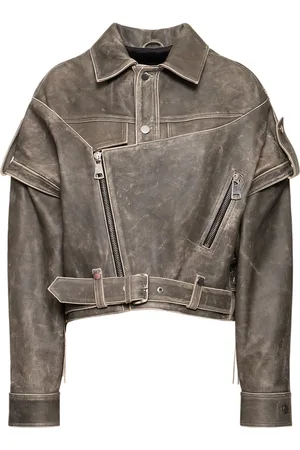 Manokhi Giacca Oversize In Pelle Vintage