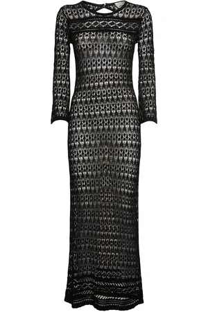 Isabel Marant Vestito Lungo Paloma In Misto Cotone Crochet