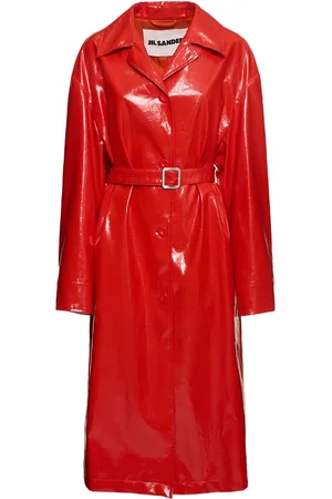 Jil Sander Trench In Lino Spalmato