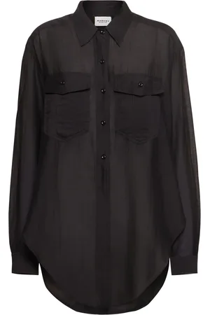 Marant Etoile Camicia Nath A Maniche Lunghe In Voile Con Nodo