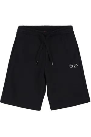 Diesel Shorts In Felpa Di Cotone Con Logo