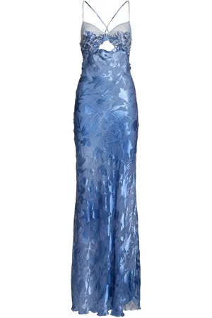 ERMANNO SCERVINO Vestito Lungo Con Ricami Floreali