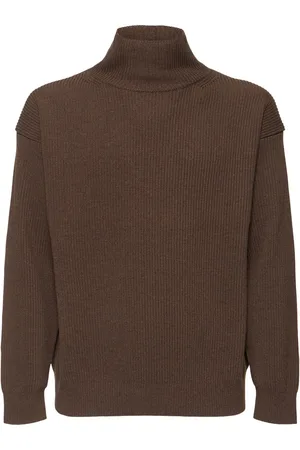 Auralee Maglia In Lana Fine A Costine