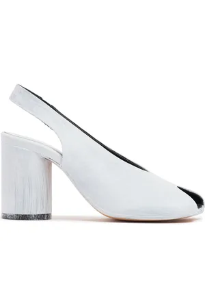 Maison Margiela Slingback In Pelle Dipinta 80mm