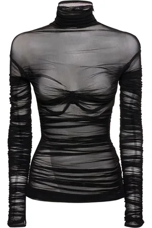 MUGLER Collo Alto In Mesh