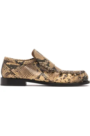 DRIES VAN NOTEN Mocassini In Pelle Con Stampa Serpente
