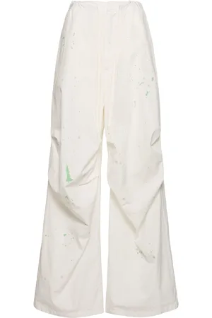 Maison Margiela Pantaloni Larghi In Popeline Di Cotone
