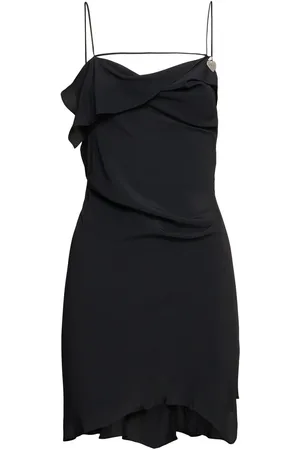 Acne Studios Vestito Mini In Raso Drappeggiato