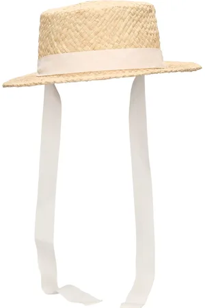 BONPOINT Cappello Bucket In Rafia / Laccino