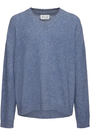 Maison Margiela Maglia In Lana E Cotone Con Scollo A V