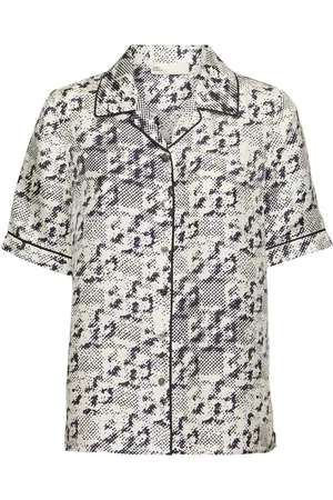 Tory Burch Camicia In Seta Stampata A Maniche Corte