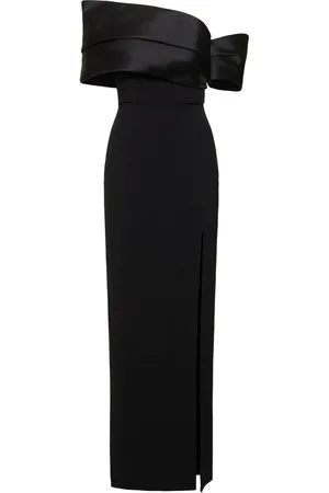Solace Vestito Maxi Alexis In Twill E Crepe