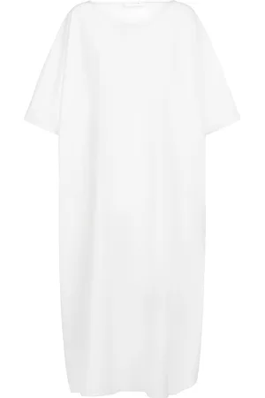 The Row Vestito Midi Isora In Cotone E Seta