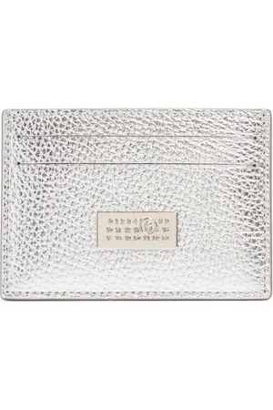Maison Margiela Porta Carte Di Credito Numeric In Pelle Martellata