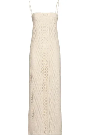 Sara Cristina Vestto Lungo Crochet Playa Con Perle