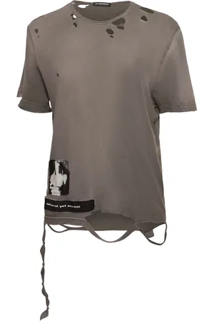 ANN DEMEULEMEESTER T-shirt Fanie In Cotone Distressed
