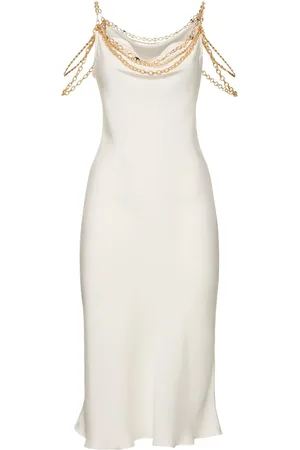 Paco rabanne Vestito In Raso Con Catena