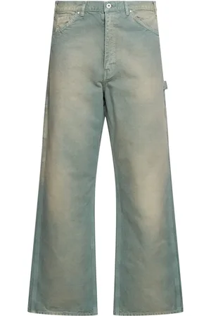 Auralee Pantaloni In Cotone Effetto Vintage