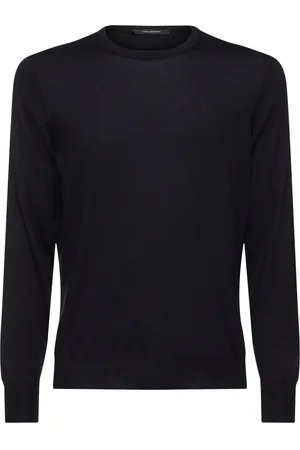 TAGLIATORE Maglia Girocollo Gray In Seta E Cotone