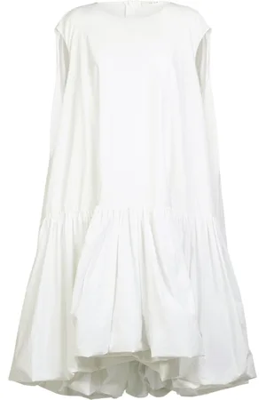 The Row Vestito Midi Tadao In Popeline Con Ruches