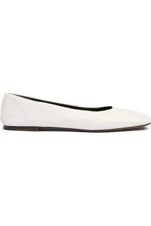 The Row Ballerine Quadrate In Pelle