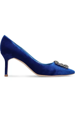 Manolo Blahnik Décolléte Hangisi In Velluto 70mm