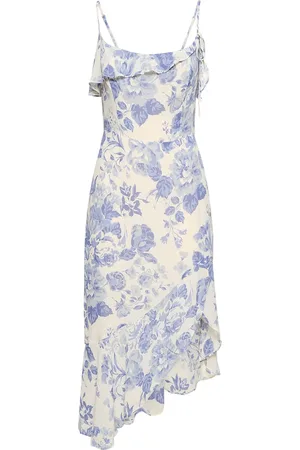 Reformation Vestito Midi Liana In Viscosa Stampata