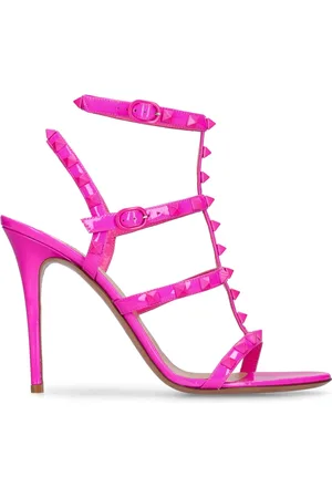 VALENTINO GARAVANI Sandali Rockstud In Vernice 105mm