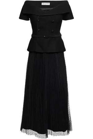 Self-Portrait Vestito Midi In Tulle