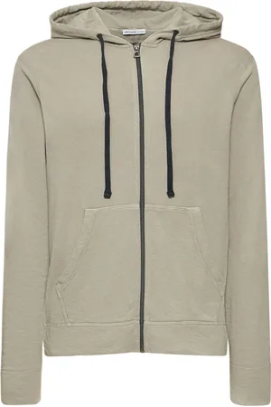 James Perse Felpa In Cotone Effetto Vintage / Zip E Cappuccio