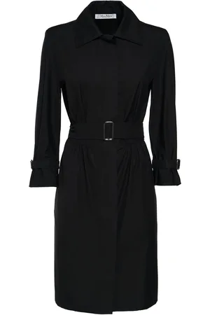 Max Mara Vestito Midi Saio In Popeline Con Cintura