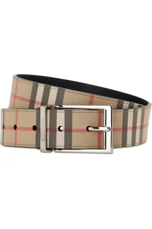 Burberry Cintura Reversibile In Similpelle Check 3.5cm
