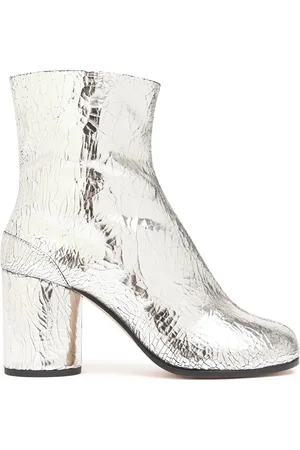 Maison Margiela Stivaletti Tabi In Pelle Craclé 80mm