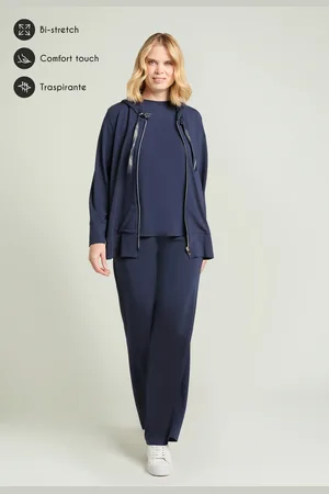 LUISA VIOLA FELPA CON CAPPUCCIO IN TECNOVISCOSA BI-STRETCH Donna