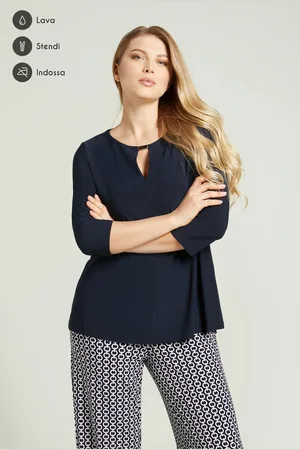 LUISA VIOLA BLUSA IN JERSEY FLUIDO Donna